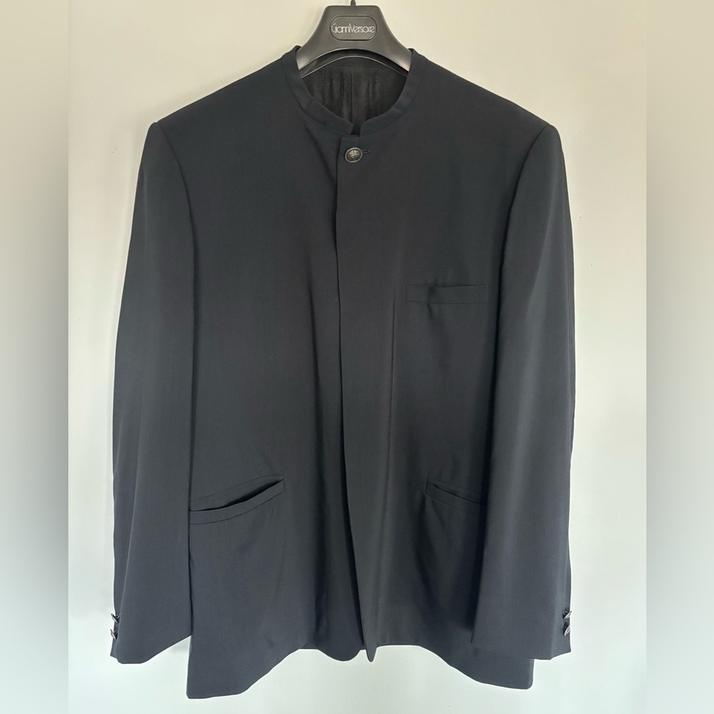 Gianni Versace Couture VTG black blazer suit jacket/wool/ size Xl